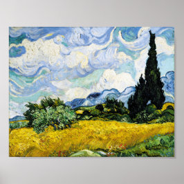 Vincent Van Gogh Wheat Field mit Cypressen Poster