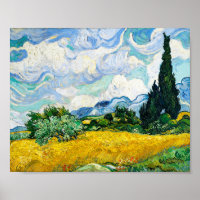 Vincent Van Gogh Wheat Field mit Cypressen