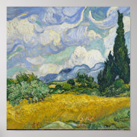 Vincent Van Gogh Wheat Field mit Cypressen