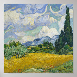 Vincent Van Gogh Wheat Field mit Cypressen Poster