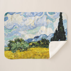 Vincent Van Gogh Wheat Field mit Cypressen Sherpadecke