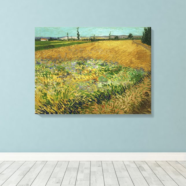 Vincent Van Gogh, Wheatfield, Korenveld Leinwanddruck (Insitu (Holzboden))