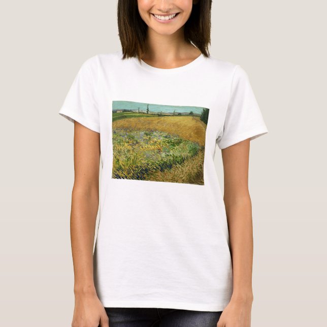 Vincent Van Gogh, Wheatfield, Korenveld T-Shirt (Vorderseite)