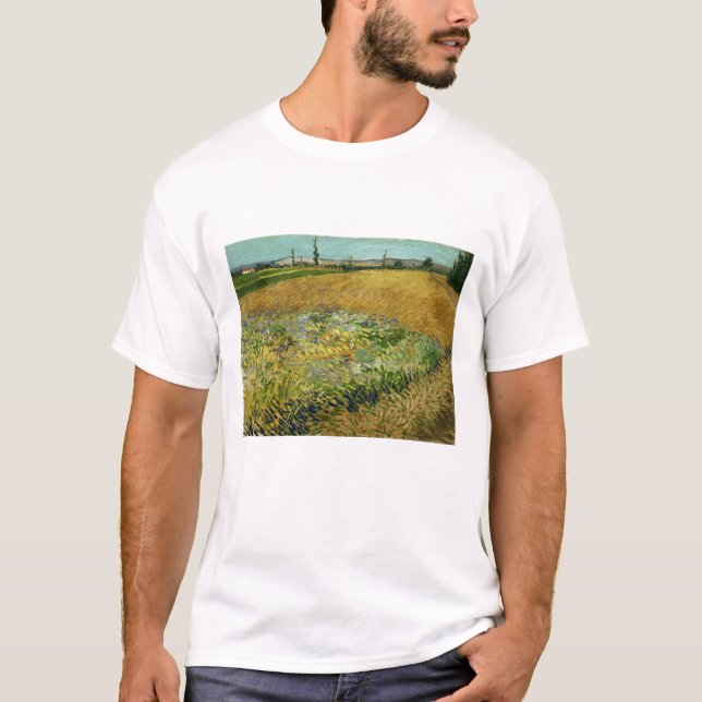 Vincent Van Gogh, Wheatfield, Korenveld T-Shirt (Vorderseite)