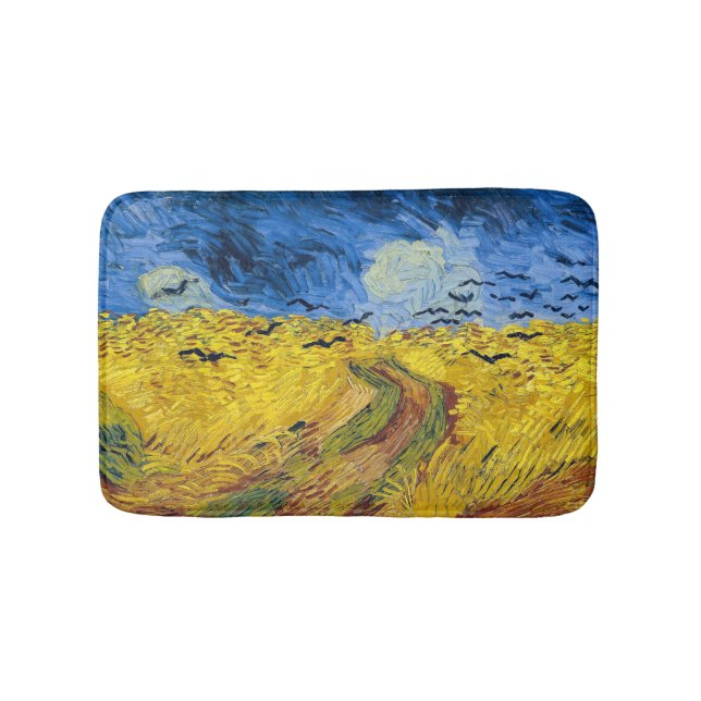 Vincent van Gogh - Wheatfield mit Crows Badematte (Vorderseite)