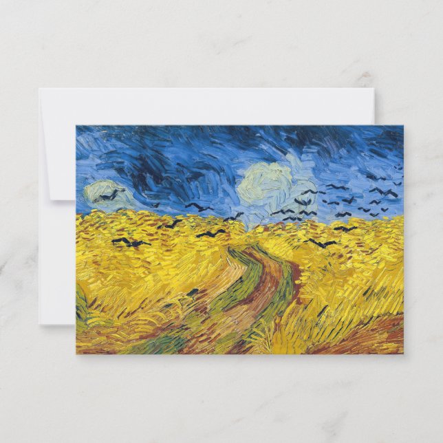 Vincent van Gogh - Wheatfield mit Crows Dankeskarte (Vorderseite)