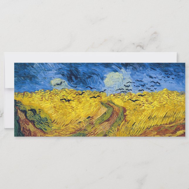 Vincent van Gogh - Wheatfield mit Crows Einladung (Vorderseite)
