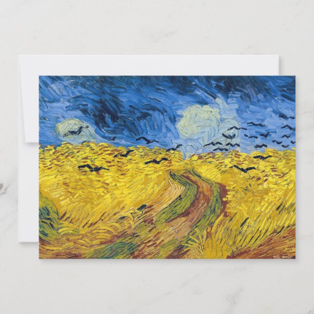 Vincent van Gogh - Wheatfield mit Crows Einladung (Vorderseite)
