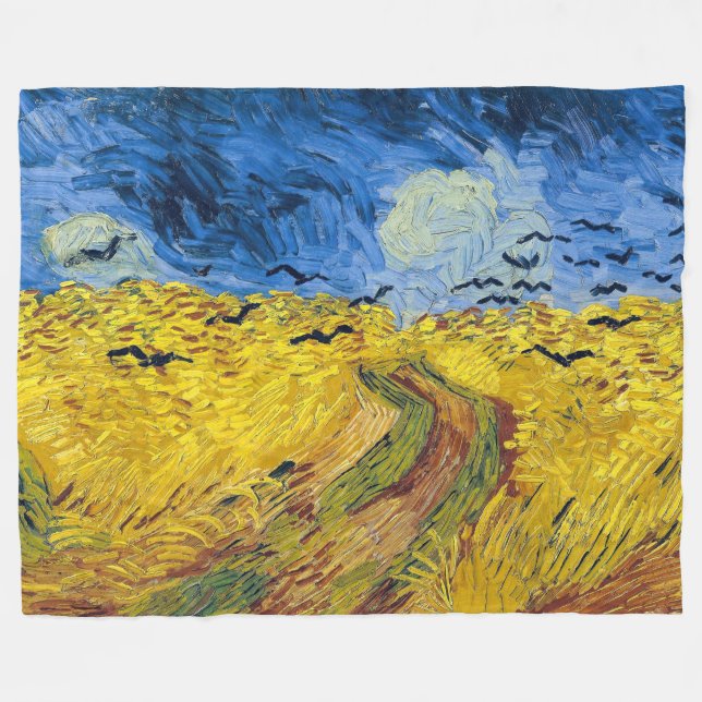 Vincent van Gogh - Wheatfield mit Crows Fleecedecke (Vorderseite (Horizontal))
