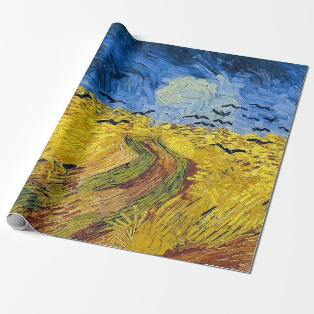 Vincent van Gogh - Wheatfield mit Crows Geschenkpapier (Ungerollt)