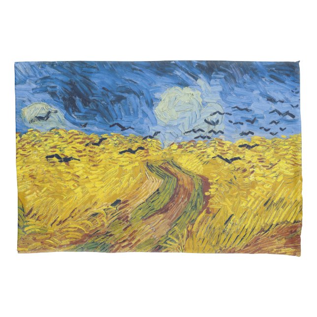 Vincent van Gogh - Wheatfield mit Crows Kissenbezug (Vorderseite)
