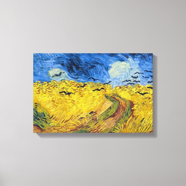 Vincent van Gogh - Wheatfield mit Crows Leinwanddruck (Vorderseite)