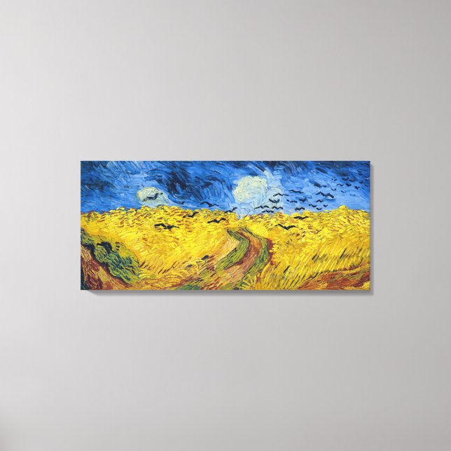 Vincent van Gogh - Wheatfield mit Crows Leinwanddruck (Vorderseite)