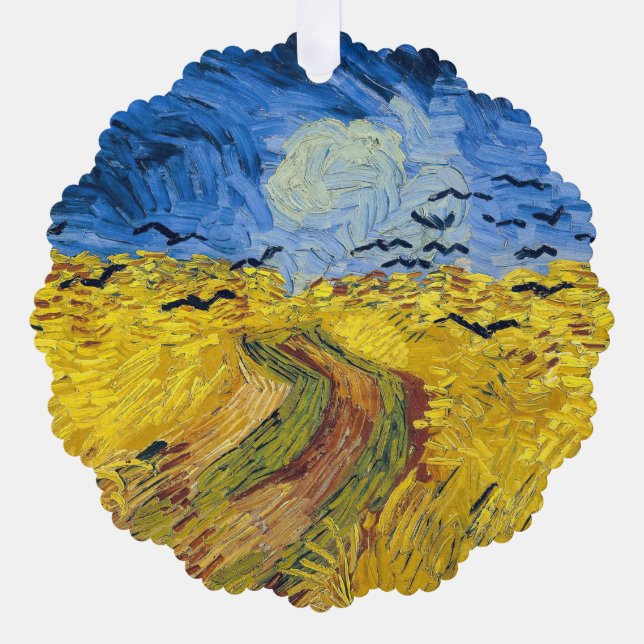 Vincent van Gogh - Wheatfield mit Crows Ornament Karte (Vorderseite)