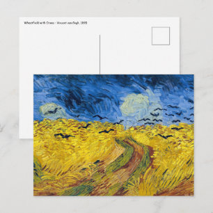 Vincent van Gogh - Wheatfield mit Crows Postkarte