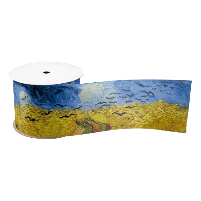 Vincent van Gogh - Wheatfield mit Crows Satinband (Spule)