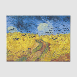 Vincent van Gogh - Wheatfield mit Crows Seidenpapier