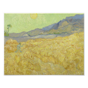 Vincent van Gogh - Wheatfield mit einem Sensenmann Fotodruck