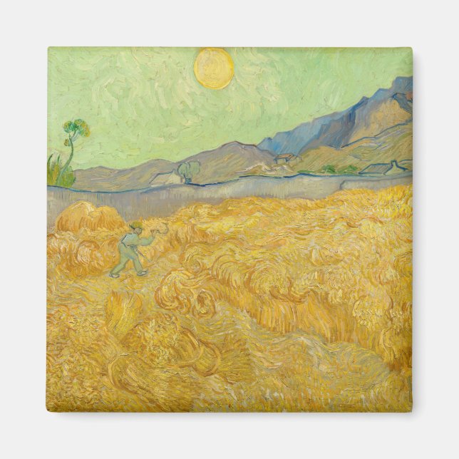 Vincent van Gogh - Wheatfield mit einem Sensenmann Magnet (Vorne)