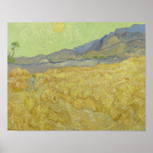 Vincent van Gogh - Wheatfield mit einem Sensenmann Poster
