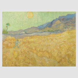 Vincent van Gogh - Wheatfield mit einem Sensenmann Seidenpapier