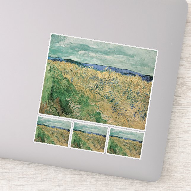 Vincent Van Gogh, Wheatfield mit Kornblumen Aufkleber (Detail)