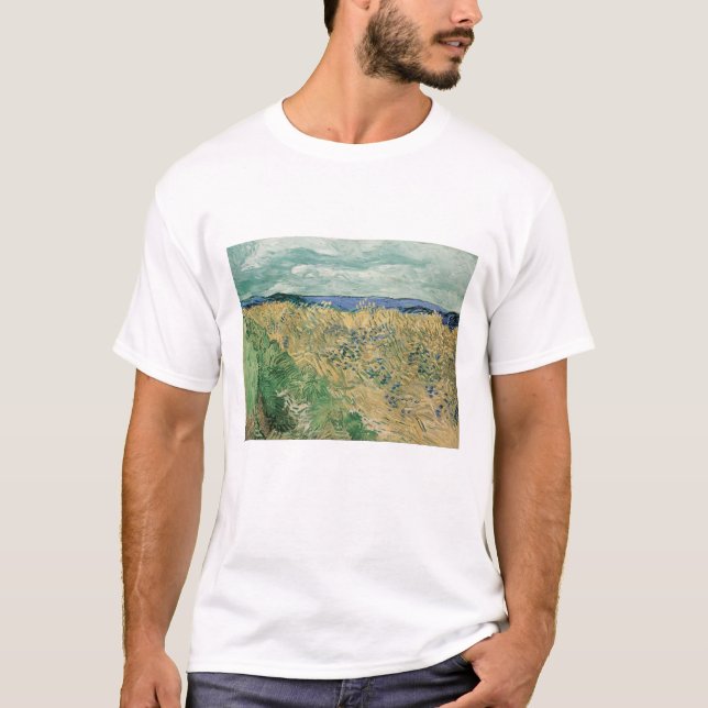Vincent Van Gogh, Wheatfield mit Kornblumen T-Shirt (Vorderseite)
