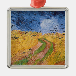 Vincent van Gogh Wheatfield mit Krähen, 1890 Silbernes Ornament
