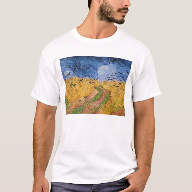 Vincent van Gogh | Wheatfield mit Krähen, 1890 T-Shirt (Vorderseite)