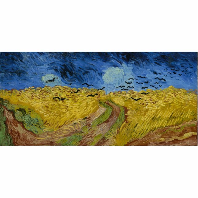 Vincent van Gogh - Wheatfield mit Krähen Freistehende Fotoskulptur (Vorne)