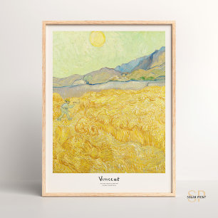 Vincent van Gogh Wheatfield mit Sensenmann Art Pri Poster