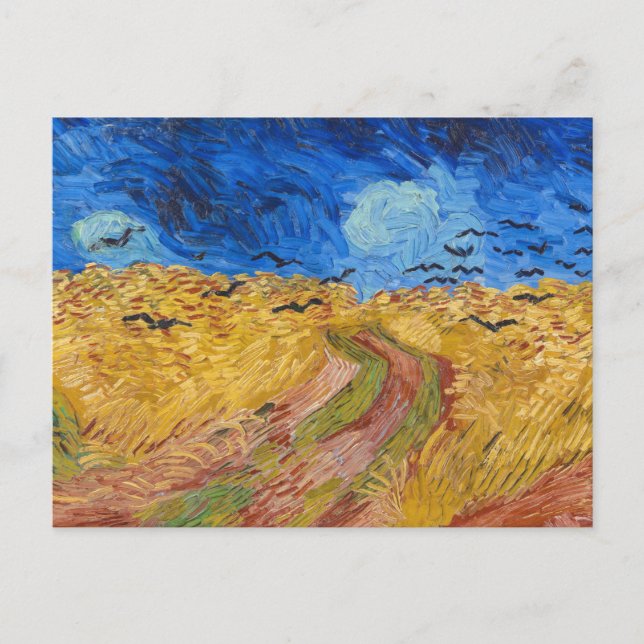 Vincent van Gogh Wheatfield Painting Postcard Postkarte (Vorderseite)