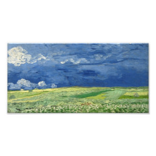 Vincent van Gogh - Wheatfield unter Gewitterwolken Fotodruck