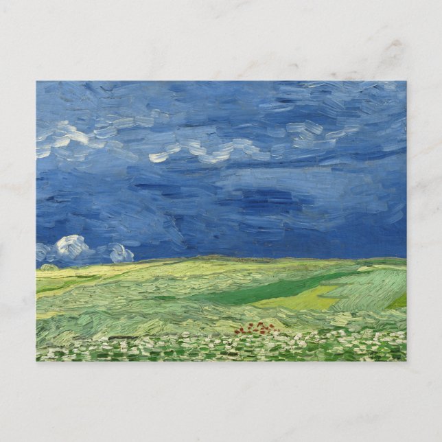 Vincent van Gogh - Wheatfield unter Thunderclouds Postkarte (Vorderseite)