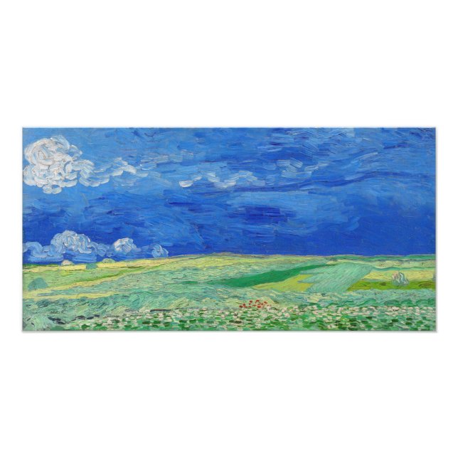Vincent van Gogh - Wheatfields under Thunderclouds Fotodruck (Vorne)