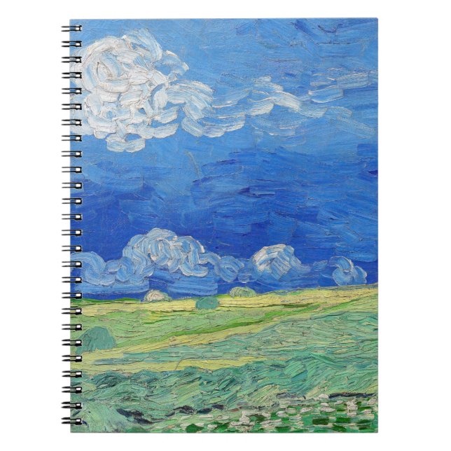 Vincent van Gogh - Wheatfields under Thunderclouds Notizblock (Vorderseite)