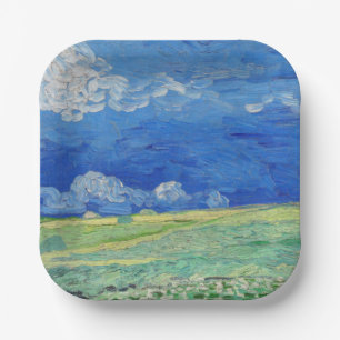 Vincent van Gogh - Wheatfields under Thunderclouds Pappteller