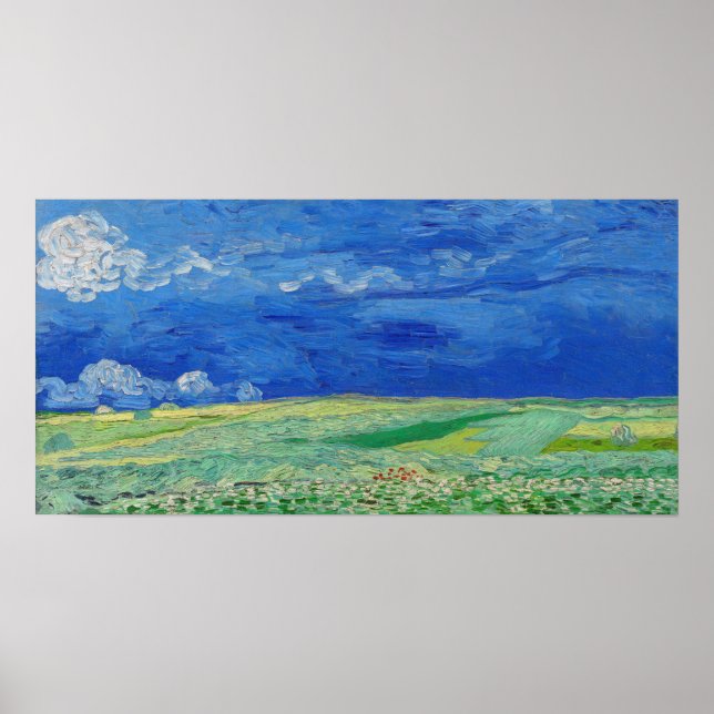 Vincent van Gogh - Wheatfields under Thunderclouds Poster (Vorne)