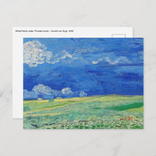 Vincent van Gogh - Wheatfields under Thunderclouds Postkarte