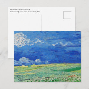 Vincent van Gogh - Wheatfields under Thunderclouds Postkarte