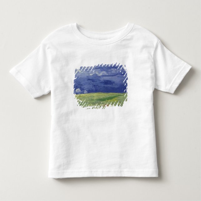 Vincent van Gogh | Wheatfields unter Thundercloud Kleinkind T-shirt (Vorderseite)
