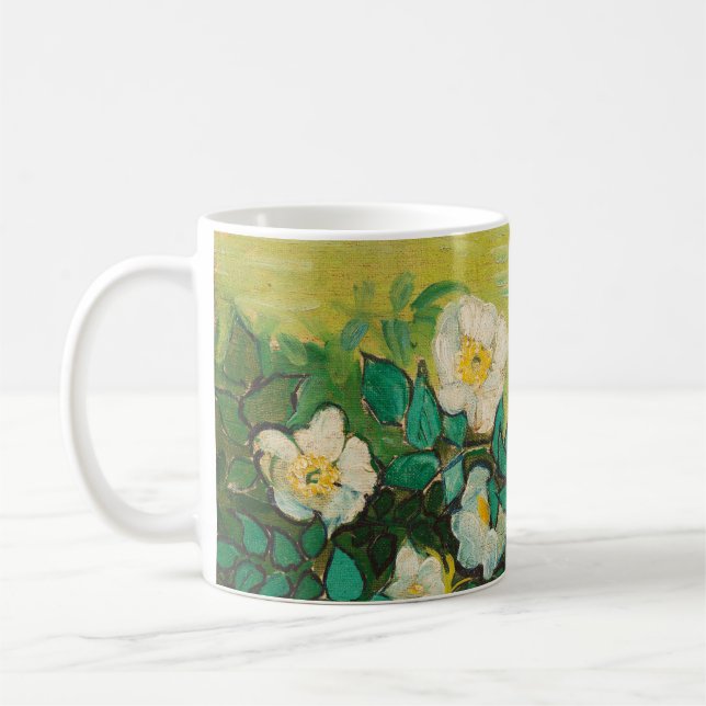 Vincent Van Gogh Wild Rose Kunst, Dichtung und Mus Kaffeetasse (Links)