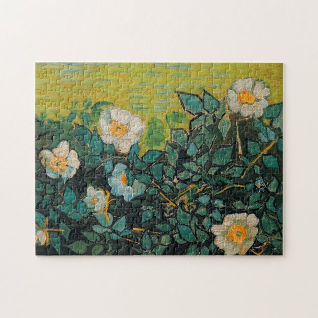 Vincent Van Gogh Wild Rose Vintages Blumenmuseum Puzzle (Horizontal)