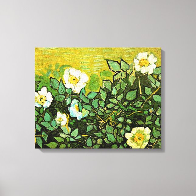 Vincent van Gogh - Wilde Rose, Leinwanddruck (Vorderseite)