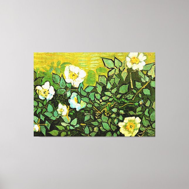 Vincent van Gogh - Wilde Rose, Leinwanddruck (Vorderseite)