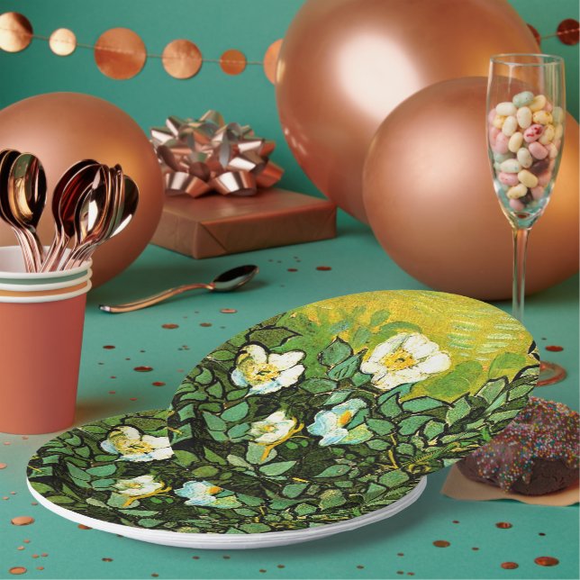 Vincent van Gogh - Wilde Rose, Pappteller (Multi)