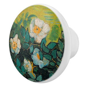 Vincent Van Gogh Wilde Rosen Vintage Florale Kunst Keramikknauf