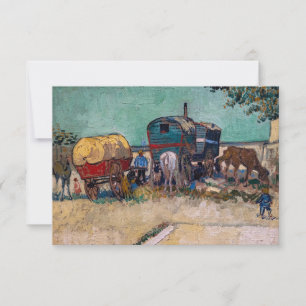 Vincent van Gogh - Wohnwagen, Zigeunerlager bei Ar Dankeskarte
