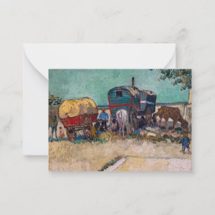 Vincent van Gogh - Wohnwagen, Zigeunerlager bei Ar Mitteilungskarte
