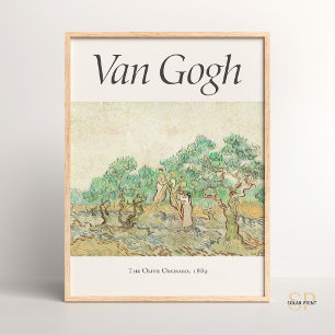 Vincent van Gogh Women Picknick Olive Art Print Poster
